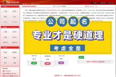 公司起名软件-专业才是硬道理
